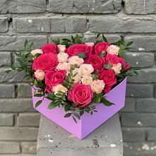 Цветочная композиция из Розы в коробке в Ольховатке
