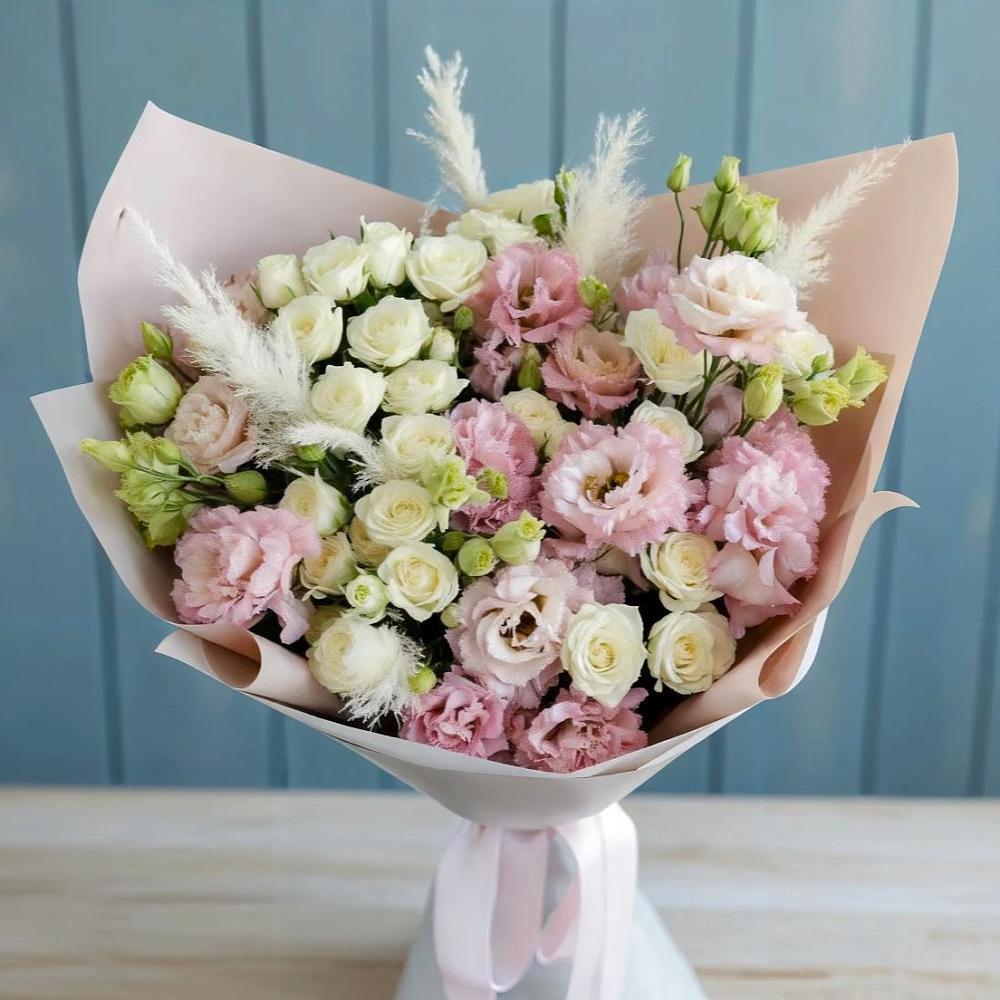 Букет цветов из: Альстромерии и Розы в Ольховатке