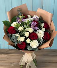 Букет цветов из:  Розы и Альстромерии в Ольховатке