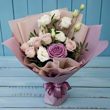 Букет цветов из:  Розы и Лизиантусы в Ольховатке