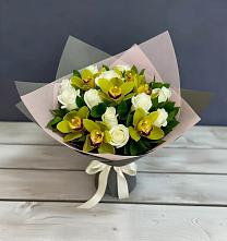 Букет цветов из:  Орхидеи и Розы #REPLACE_PRED# Ольховатке