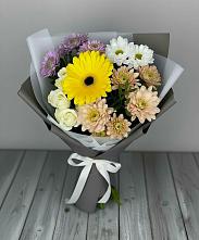 Букет цветов из:  Розы, Герберы и Хризантемы #REPLACE_PRED# Ольховатке