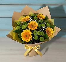 Букет цветов из:  Герберы и Хризантемы в Ольховатке