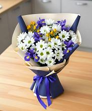 Букет цветов из:  Розы, Ирисы и Хризантемы в Ольховатке