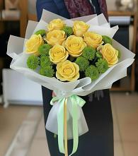 Букет цветов из:  Хризантемы и Розы в Ольховатке