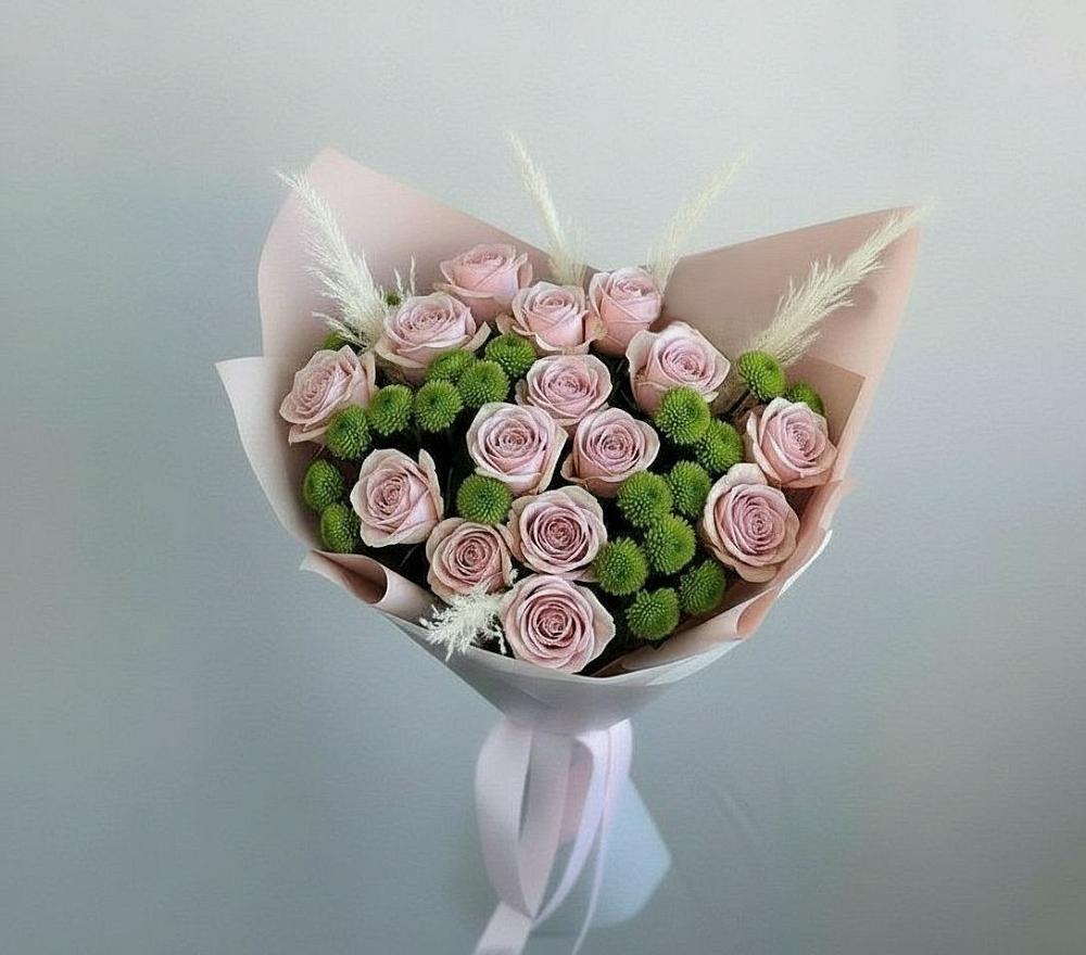 Букет цветов из: Розы и Хризантемы в Ольховатке