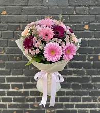 Букет цветов из:  Герберы и Хризантемы #REPLACE_PRED# Ольховатке