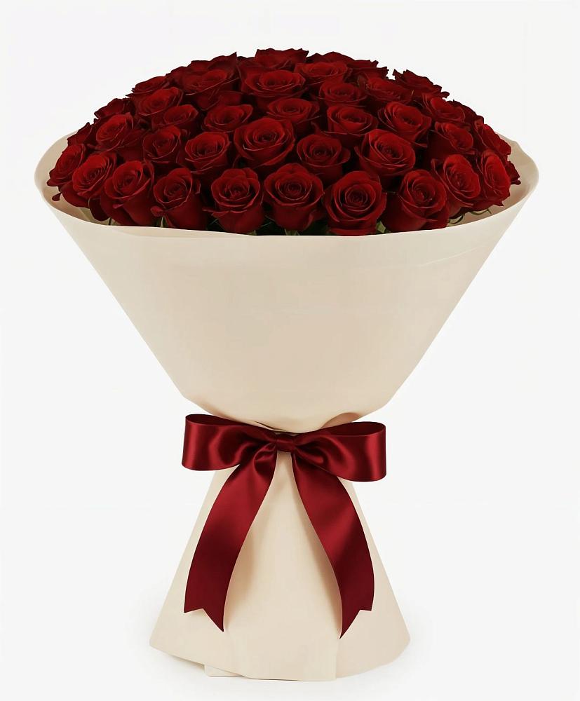 Букет 101 Бордовая роза Блэк Бакарра в Ольховатке