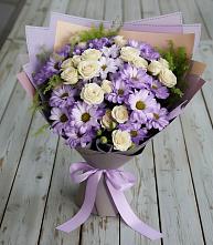 Букет цветов из:  Хризантемы и Розы в Ольховатке